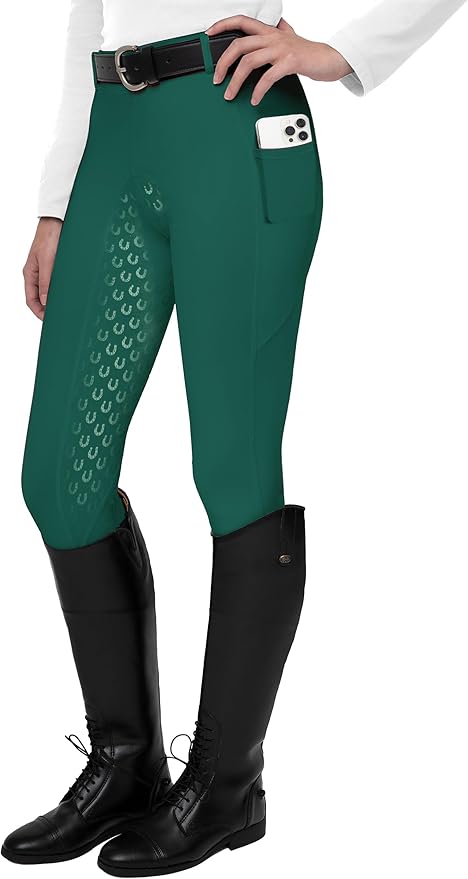 FitsT4 Sports Women's Full Seat Riding Tights Active Silicon Grip Horse Riding Tights Equestrian Breeches