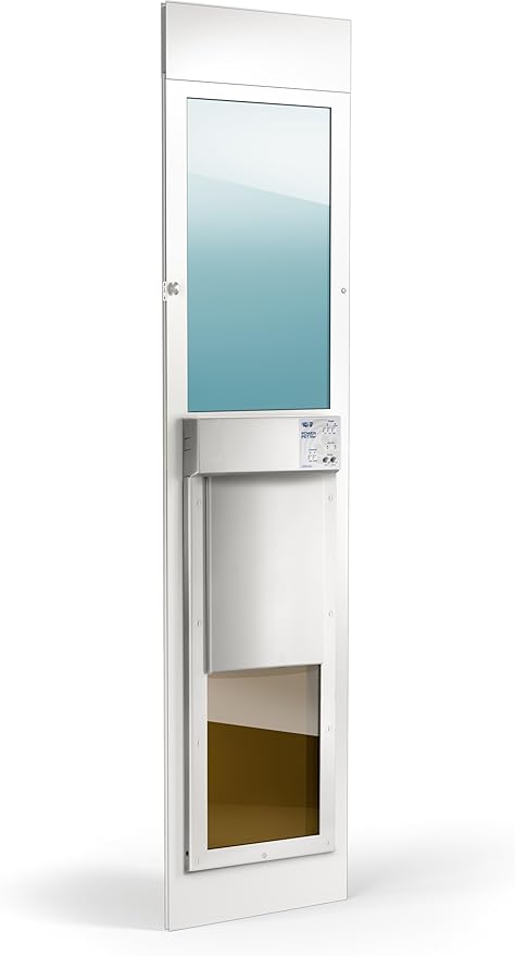 Power Pet Automatic Sliding Glass Patio Pet Door by High Tech Pet - Pet Operated Dog Door, Heavy-Duty Aluminum Frame (75" - 80 1/4"), High Security, Air Tight, for Large Dogs 30-100 lbs., Easy Install