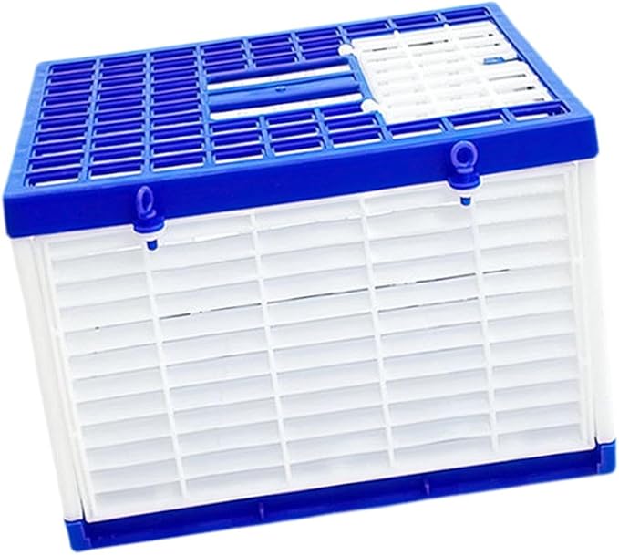 Foldable Pigeon Cage Nest Box Accessories Lightweight Training Competition Bird Travel Carrier Cage for Outdoor Indoor Garage, L