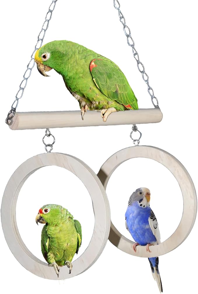Parrot Bird Toy Hanging Ring Interactive Toy is Suitable for Small and Medium-Sized Parrots Such as African Grey Parrots, Cockatoos, and Cokatoos Amazon