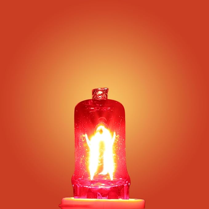 Reptile Heat Lamp G9 Bulb 75W 120V 2 Pin 3 Pack Base Light Bulb Replacement Dimmable Warm Red