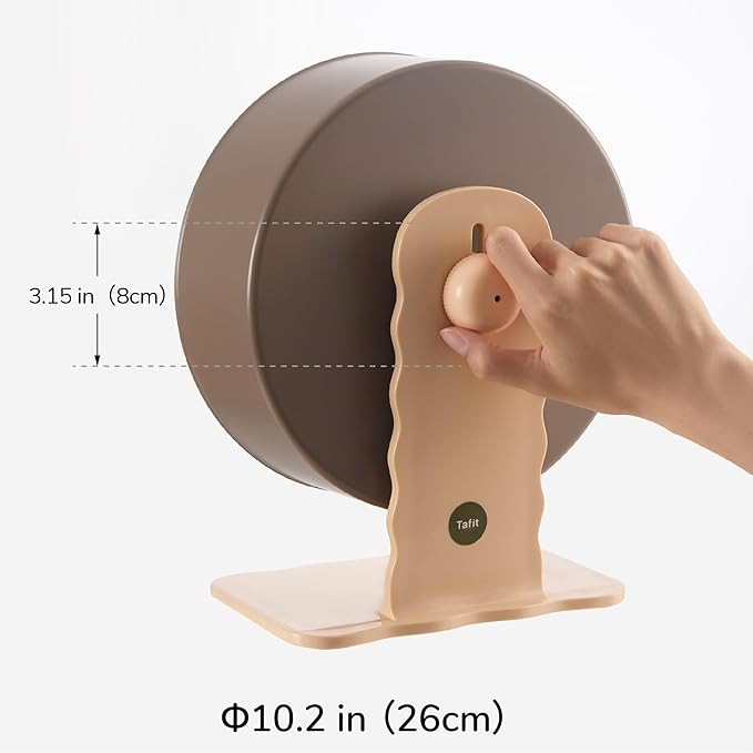 Quiet Hamster Wheel 10.2 Inch Dual-Bearings Silent Small Animals Running Exercise Wheel Height Adjustable for Syrian Hamsters, Gerbils, Rats, or Other Small Pets, Grape Purple