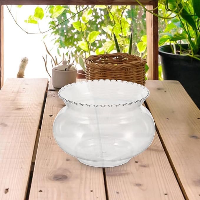 Cabilock Plastic Fish Bowl Clear Goldfish Bowl Globe Vase Terrarium Succulent Planter Holder for Home Wedding Decors 2200ml