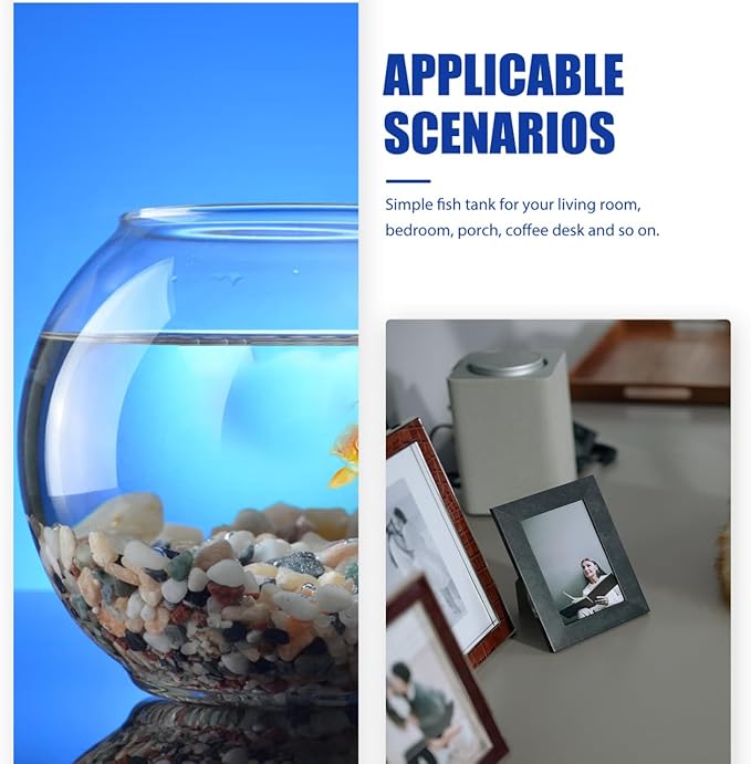 Mini Fish Tank with Light Transparent Fish Breeding Box for Betta Small Aquarium for Home Decor and Desktop Use Color Changing