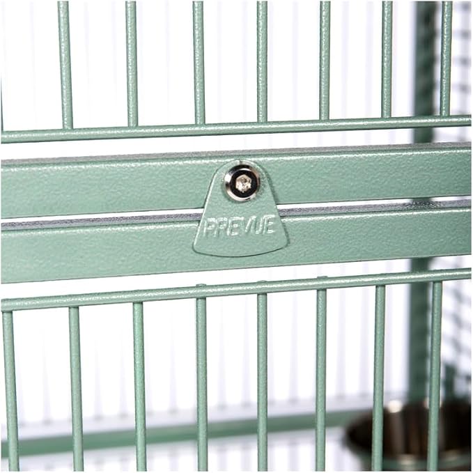 Suburban Sophistication Playtop Bird Home with Spacious Design, Durable Materials, Removable Perches Small/Sage Green