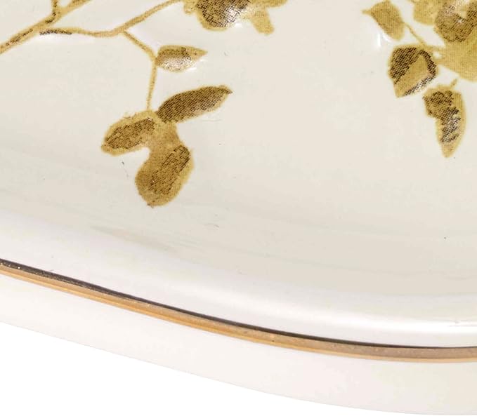 Avanti Linens - Vanity Tray, Decorative Countertop Accessories, Nature Inspired Bathroom Decor (Gilded Birds Collection)