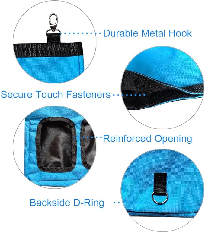 Guinea Pig Hay Feeder, Hanging Rabbit Hay Feeder Bag for Guinea Pigs Bunnies Chinchillas. Blue
