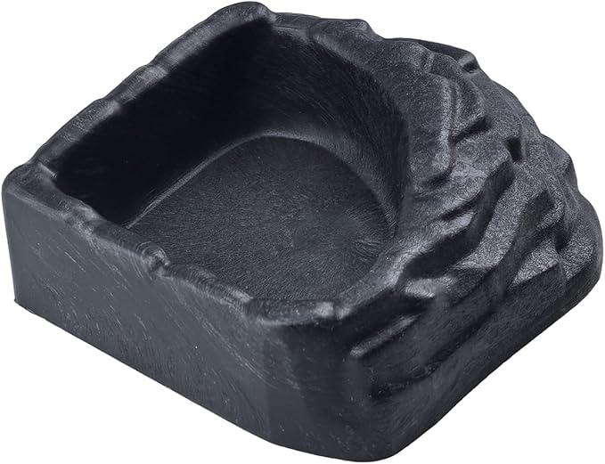 Reptile Water Dish, Reptile Feeding Dish Corner Bowl Breadworm Feeding Food Bowl, Terrarium Decor Bowls for Bearded Dragon Lizard Frog Leopard Gecko Tortoise Hermit Crab Chameleon (Style-2 Small)