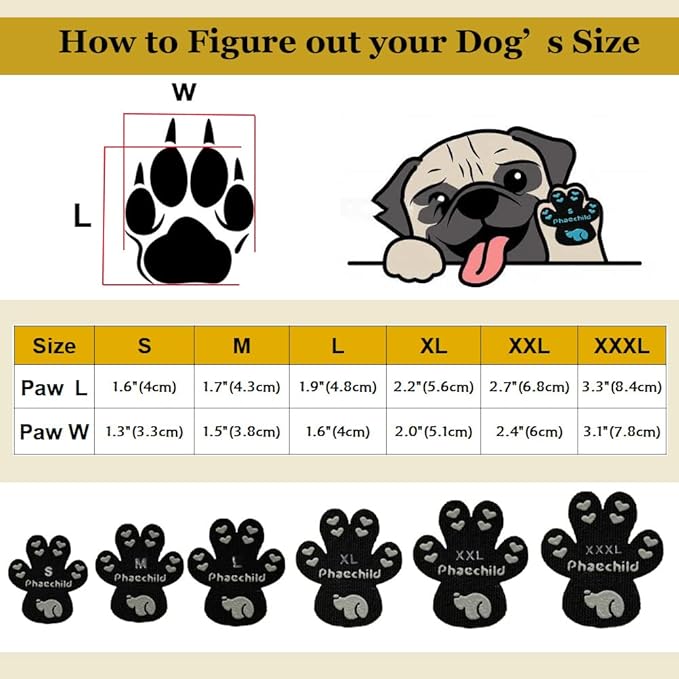 Dog Paw Pads Anti-Slip Grips,Dog Paw Protectors for Senior Dogs on Hot Pavement,Provides Traction to Keep Them from Slipping on Smooth Floors 20 sets-80 Pads Multicolor XXXL