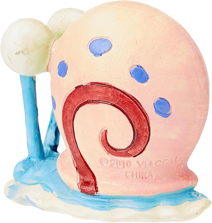 Spongebob Penn-Plax Spongebob Squarepants' Gary The Snail - Large Resin Aquarium Ornament (SBR22) Add a Little Bikini Bottom Decor to Your Tank,Multicolor,3"