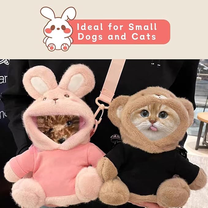 Tiny Puppy Carrier Chest Sling - Extra Small Body Carrier for Up to 3lbs Puppies Kittens, Cute Pack Pouch for Mini Yorkies Teacup Hands-Free Portable Pet Harness for Girls Boys (1lbs Small Black)