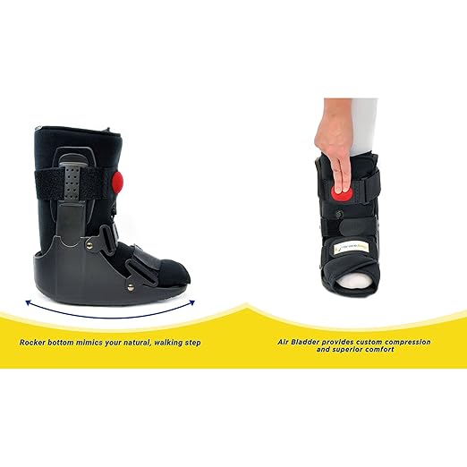 Air CAM Walker Boot Short + Ankle & Foot Ice Pack Cold Wrap