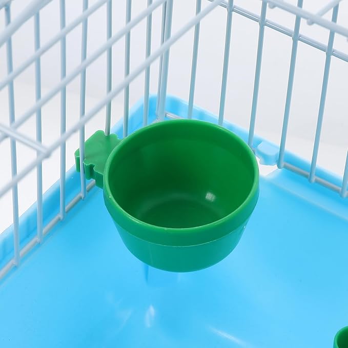 BESPORTBLE Portable Bird Travel Carrier Cage with Perch Food Box Waterer Transparent Bird Parrot Carrier Cage