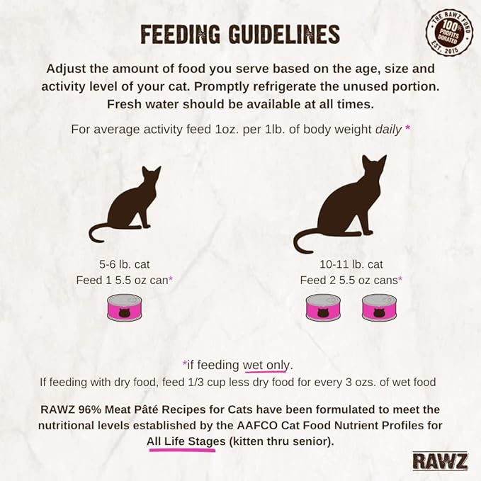 Rawz Natural Premium Pate Canned Cat Wet Food - Made with Real Meat Ingredients No BPA or Gums - 5.5oz Cans 24 Count (Beef & Beef Liver)