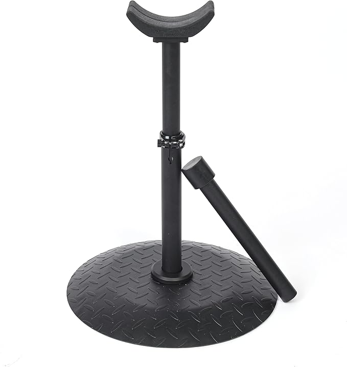 Horse Hoof Stand, Height Adjustable Farrier Stand for Horse Hoof Trimming, 17 in Wide Round Base for Foot Balance Control