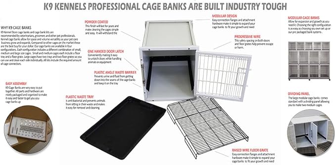 6 or 8 Unit Powdercoated Cage Bank Kit