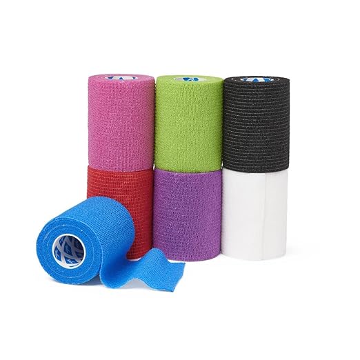 Medline Self-Adherent Cohesive Wrap Bandage, Latex-Free, 2" x 5 yd, Assorted Color, 36 Count