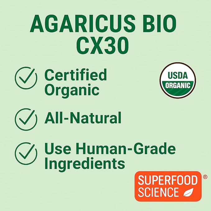 Agaricus Bio for Poultry (CX30) – Organic Herb Supplement for Healthy Chickens, Immune & Digestion Health Booster Drops, Prebiotics Water Additive for Laying Hens, Chicks & Backyard Chicken, 30 ml