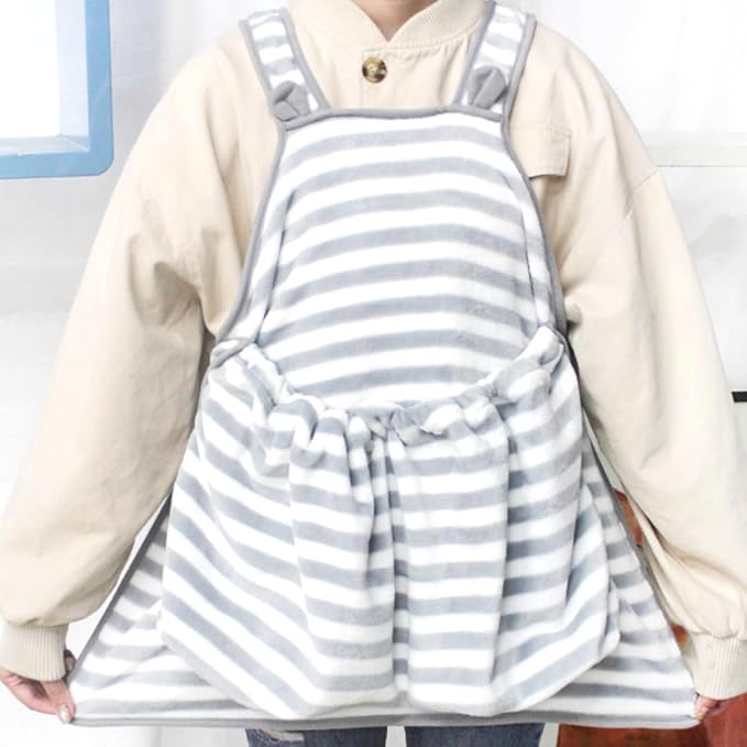 Ferret Sling Carrier Fleece Bag Soft Breathable Hands Free Shoulder Front Chest Apron Bonding Pouch Accompany Carrier for Rat Bird Hamster Rabbit Guinea Pig Rabbit (M)