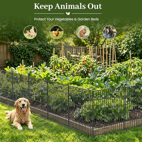 No Dig Garden Fence Outdoor for Yard (629.2 Sq Ft)