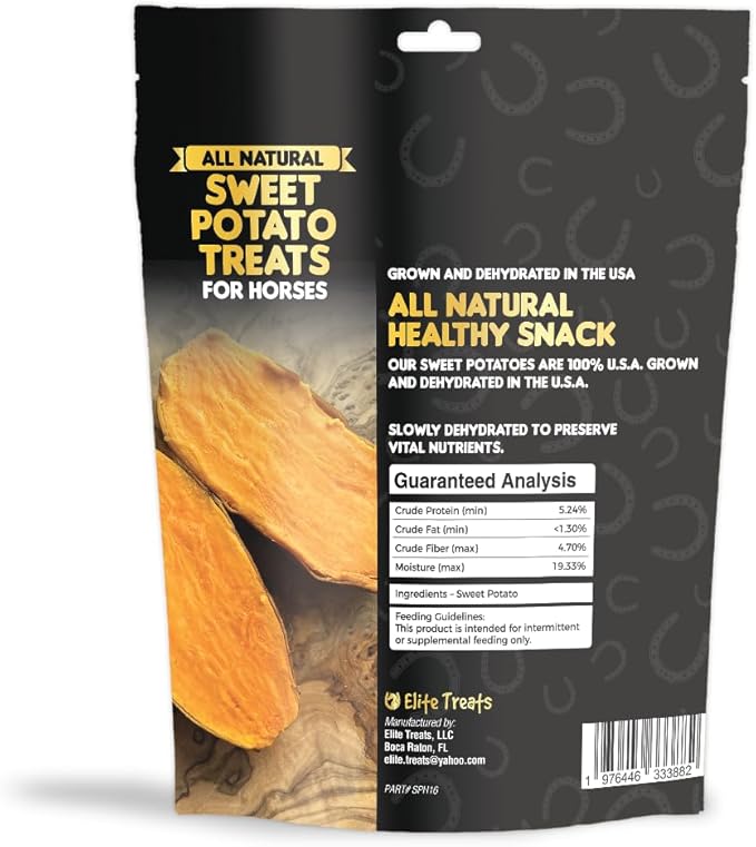 Horse Treats - Sweet Potato 16 oz. | All Natural, Dehydrated Treat with No Additives or Preservatives | Made in The USA | for Horses, Ponies, Donkeys | Training Treats 16 oz