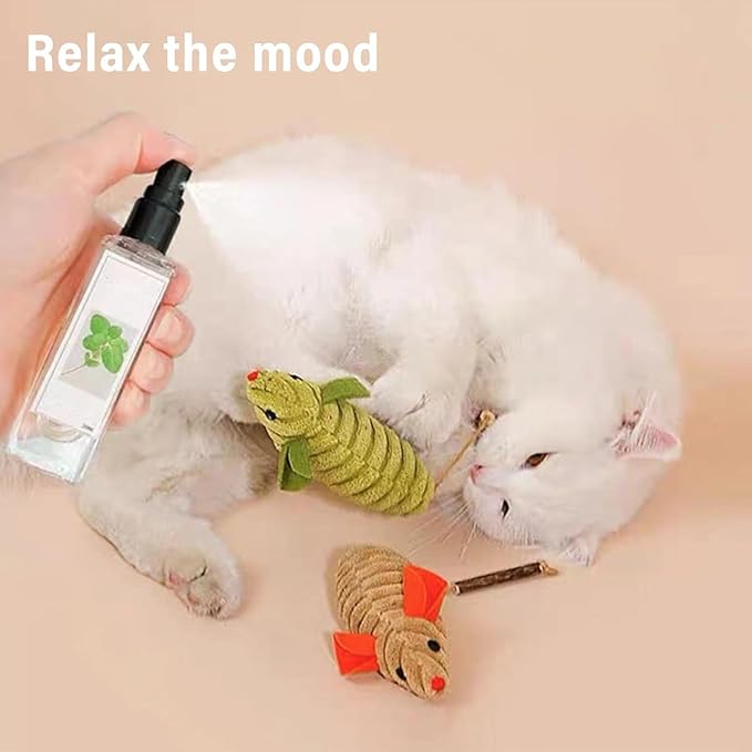 Kitty Joy Herbal Cat Joy, Herbal Cat Joy Spray, Celery Pets Catnip Spray, Catnip Spray for Indoor Cats, Cat Calming Spray, Anti Scratch Cat Spray, Cat Training Spray with Catnip, Cat Nip Spray (5PCS)