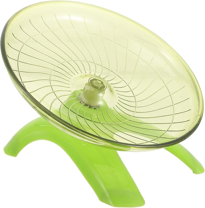 POPETPOP Hamster Exercise Wheel Super Silent: Hamster Flying Saucer Silent Hamster Wheel Guinea Pig Run Wheel for Hamsters Gerbils Mice Hedgehogs (Light Green)