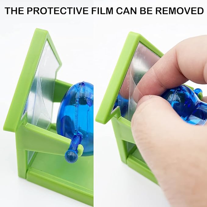 Small Pet Intelligence Growth Rotating Foraging Toy with Mirror for Birds,Budgies,Parakeets, Rats & Hamsters Chew-Proof Cage Feeder Slow Release & Self-Discovery Fun(1pc Random Color)