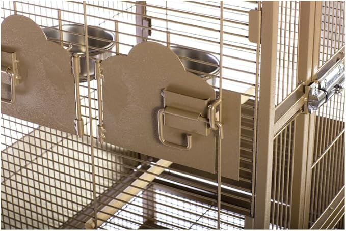 Mid-Century Marvel Bird Cage with Retro-Inspired Design, Durable Construction, Spacious Interior, and Elegant Finish for Stylish Coco
