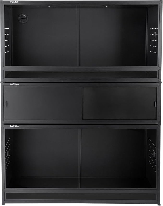 Dual Usage PVC Reptile Enclosure with Acrylic/PVC Door Options - 44x20x12 inch Sliding Door Tank for Bearded Dragon