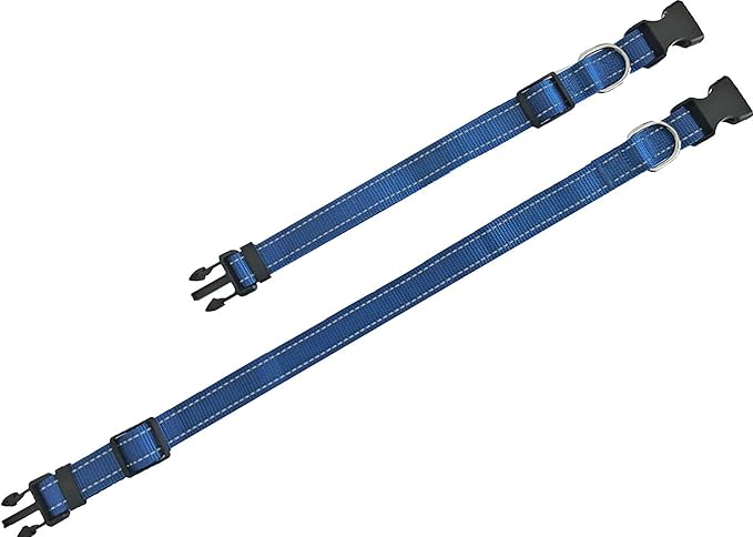 Adjustable Nylon Dog Collar, Reflective Collar 1 Inch 3/4 Inch 5/8 Inch Wide, for Large Medium Small Dogs