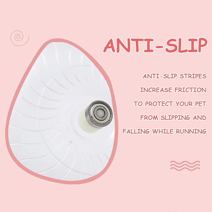 Silent Running Wheel for Small Animals, 12 Inch Flying Saucer Design, Exercise Wheel for Hamsters, Guinea Pigs, Hedgehogs (White)
