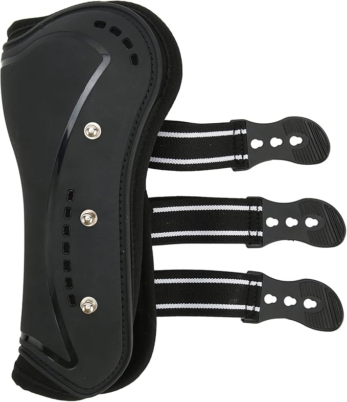 Horse Leg Protector Shock Absorption Breathable Open Front Tendon Boots for Jumping Show Riding (Medium)