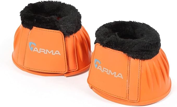 Shires Equestrian Equine Horse Arma Fleece Overreach Green Cob Bell Boots