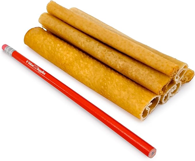 ValueBull USA Pig Skin Retriever Rolls, 6 Inch, Smoked, 100 Count Bulk Pack - Premium USA Pork Hide Dog Chews, One-Piece, Easy Digestion, High Protein