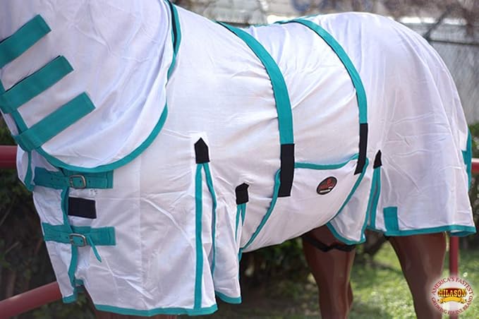 HILASON Horse Fly Sheet - Summer Spring UV Protection Mesh Bug Mosquito FlySheet for Horses | Fly-Sheet
