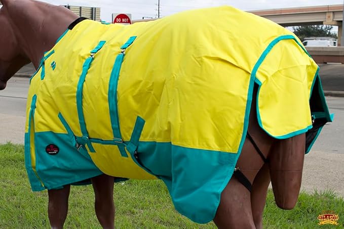 72" Hilason 1200D Winter Waterproof Turnout Horse Blanket Belly Wrap Yellow