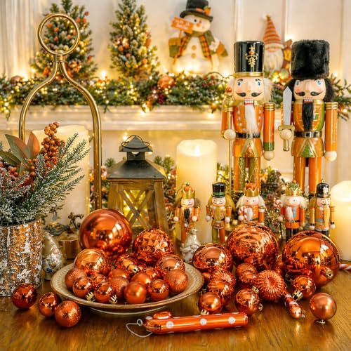 24ct Mini Christmas Ball Ornaments Shatterproof Christmas Ornaments Set Decorations for Xmas Tree Balls 30mm (24 Count)