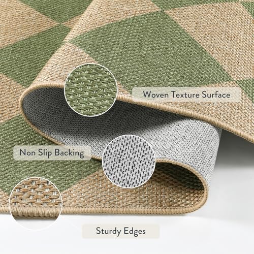 Checkered Easy Jute 3x5 Outdoor Rug