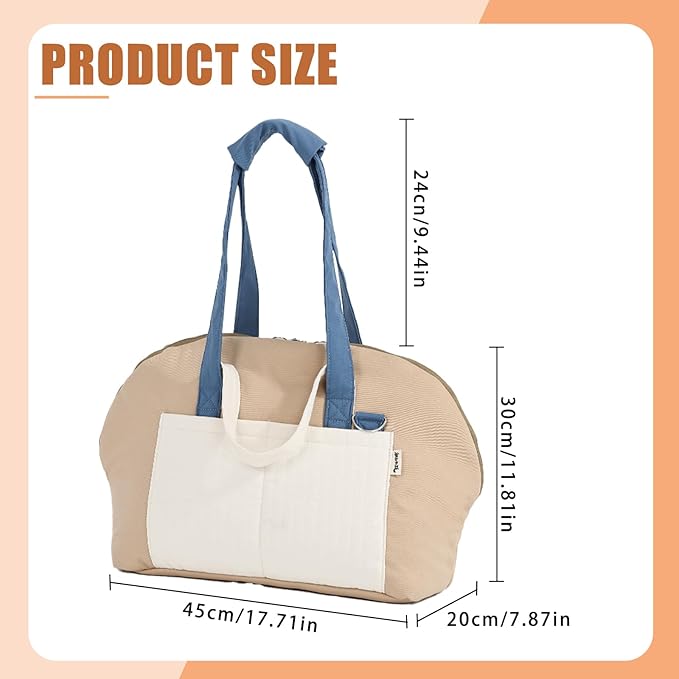 Small Dog Carrier Purse, Soft Fluffy Pet Carrier Tote Cat Carrier with Secure Harness Clip and Removable Pad, Woman Style Pet Travel Handbag（White）