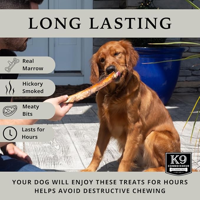 K9 Connoisseur Single Ingredient Dog Bones Made in USA for Small Breed Dogs All Natural Meaty Beef Chew Treat Bone Best for Puppies Up to 15 Pounds (3 Pk of 5 Ribblets)