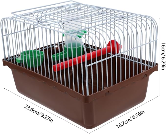 Bird Carrier Travel Cage Parrot Carrying Cage for Birds and Small Animals（Coffee）