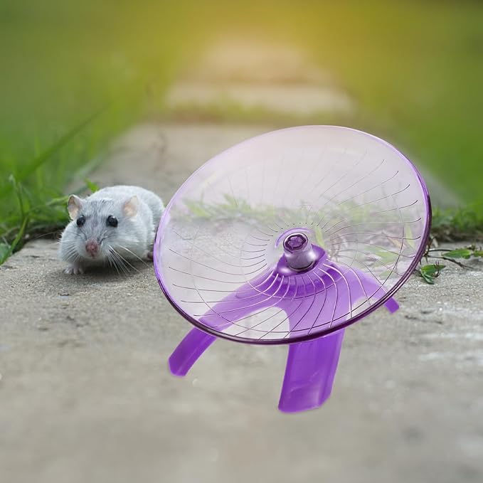 POPETPOP Silent Hamster Running Wheel 7 Inch Exercise Toy for Hamsters Gerbils Mice Hedgehogs Squirrels Quiet Fitness Wheel for Small Pets