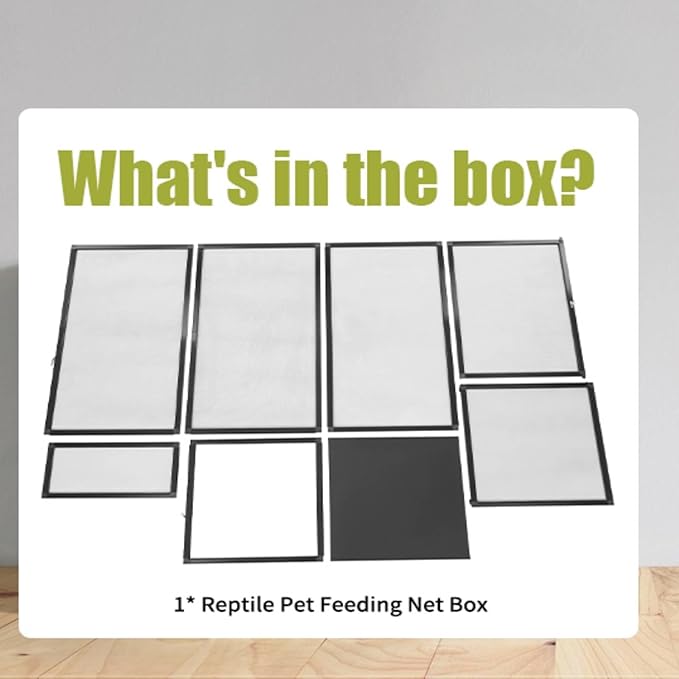 Terrarium,Reptile Cage, Chameleon Enclosure, Reptile Enclosure- 17.72" L×17.72" W×31.50" H,Snake Cage with Escape-Proof Lock, for Lizards/Snakes/Spiders, Portable Habitat for Indoor/Outdoor Use