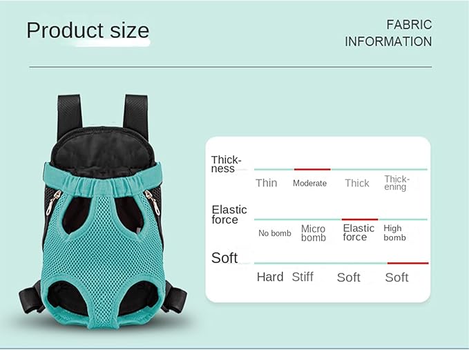 Portable Pet Carrier Backpack, Adjustable Pet Front Cat Dog Carrier Backpack Travel Bag for Small Medium Dogs Cats Puppies, Cat Backpack Carrier for Hiking Cycling (E, S)