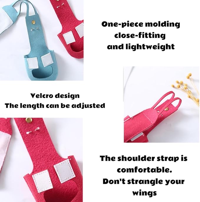 Parrot Clothes, Bird Diapers, Tiger Skin Peony, Flight Suit - Key Features for Avian Comfort and Style (Red, M, Count, 1)