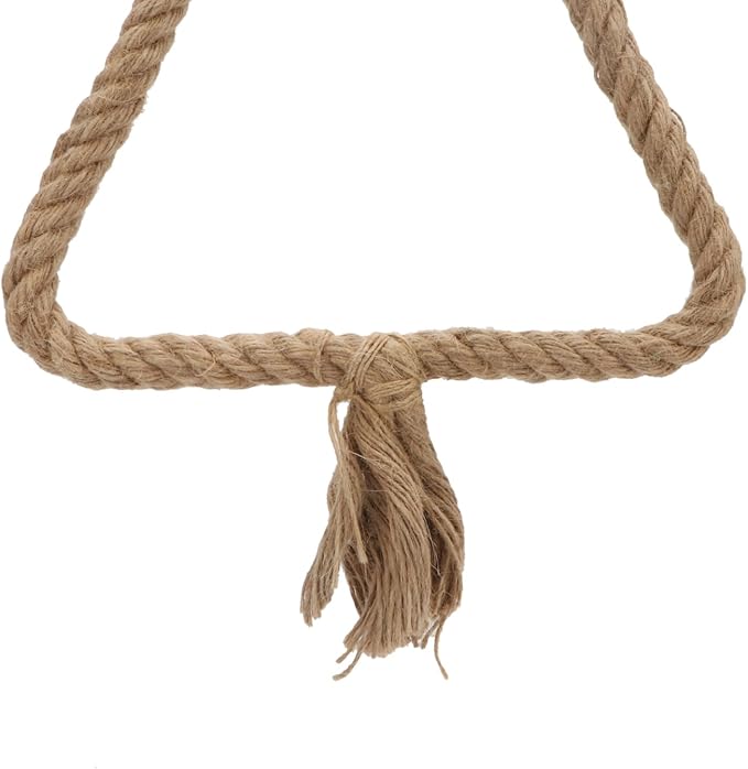 Bird Rope Swing Toy Parrot Climbing Perch Stand for Cockatiel Conure Cockatoo Parakeet Cage Hanging Decor (C: Triangle)