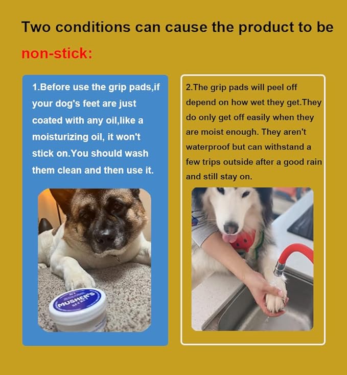 Dog Paw Pads Anti-Slip Grips,Dog Paw Protectors for Senior Dogs on Hot Pavement,Provides Traction to Keep Them from Slipping on Smooth Floors 20 sets-80 Pads Multicolor XXL
