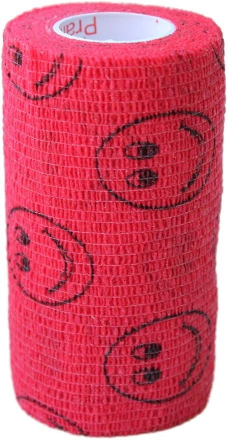 Prairie Horse Supply 3 Inch Vet Wrap Tape Bulk (Assorted Patterns) (Pack of 6) Self Adhesive Adherent Adhering Flex Bandage Grip Roll Dog Cat