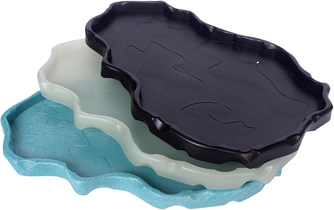Luminous Reptile Food Bowl,Large Water Dish,Terrarium Bowls, Tortoise Bowl (Black)